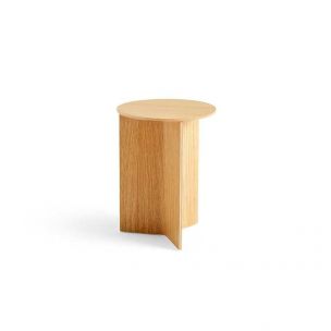 Tavolino Hay Slit Table Wood Round High