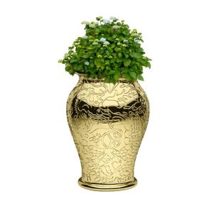 Fioriera Qeeboo Ming Planter and Champagne Cooler Metal Finish 71001