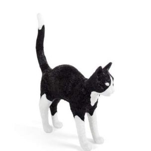 Seletti Cat Lamp Jobby Black&White 15042