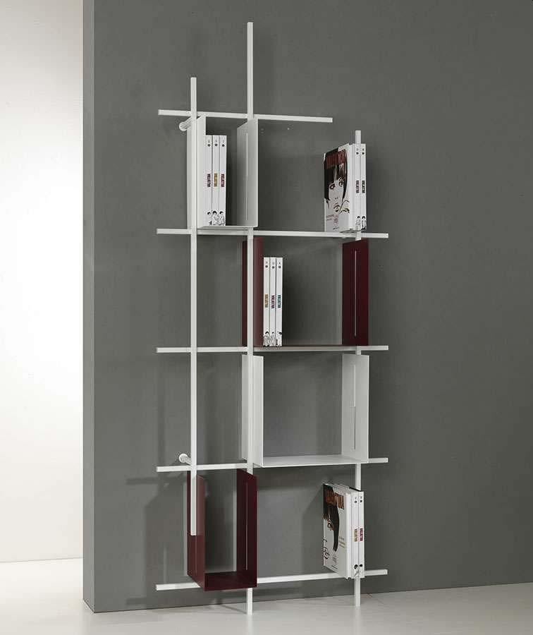 Pezzani Libreria da parete verticale piccola di design moderno Libra